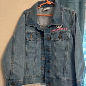 Hello Kitty Blue Denim Jacket with Pink Accents